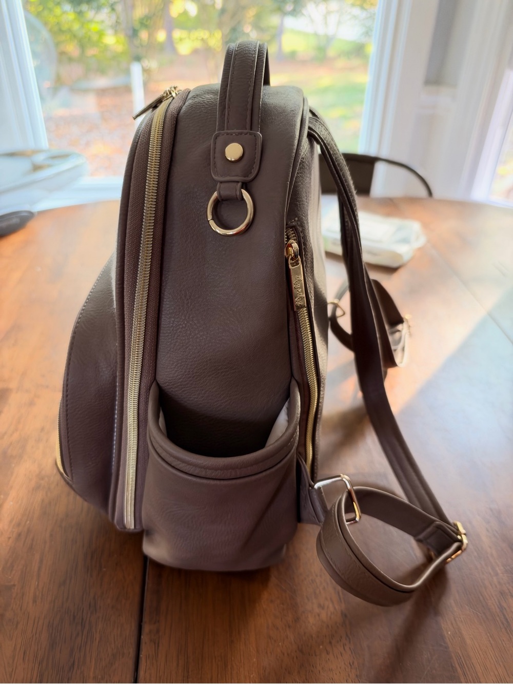 Itzy Ritzy Mini Plus Beige Diaper Bag - Picture 2 of 6